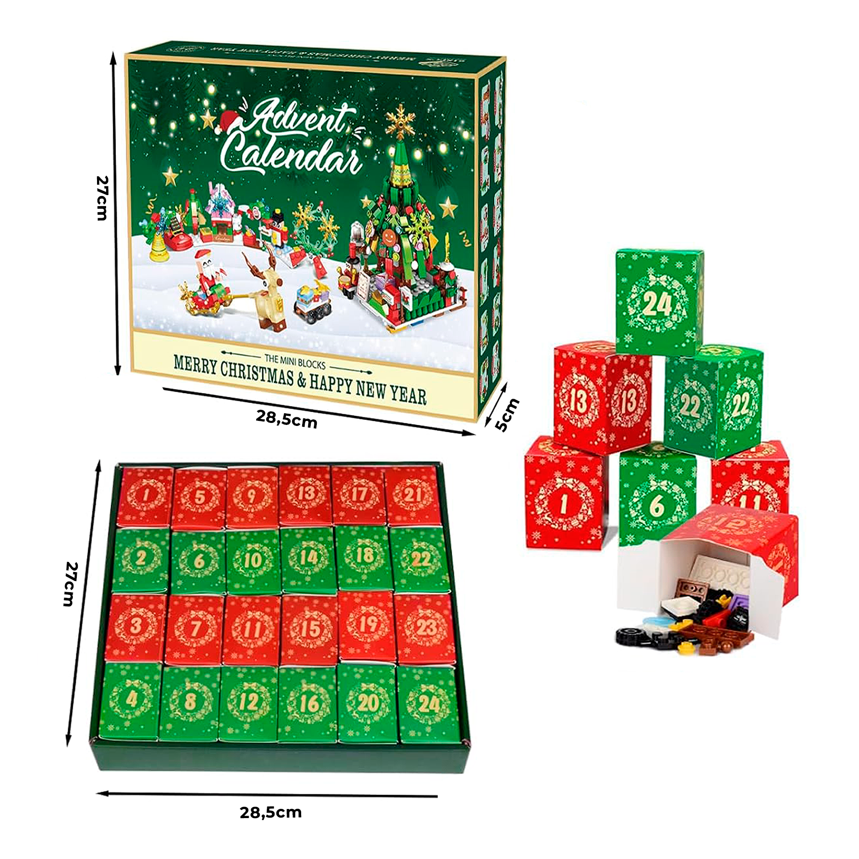 Calendario de adviento 24 días - Árbol de Navidad